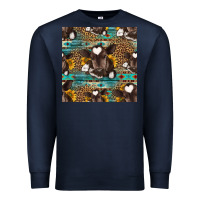 Navy western baby calf seamless pattern Premium Sweatshirt - HRA Design Shop