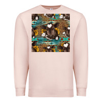 Pale Pink western baby calf seamless pattern Premium Sweatshirt - HRA Design Shop