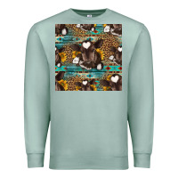 Seafoam western baby calf seamless pattern Premium Sweatshirt - HRA Design Shop