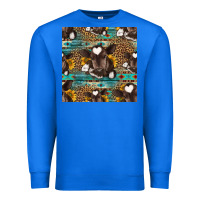 True Royal western baby calf seamless pattern Premium Sweatshirt - HRA Design Shop