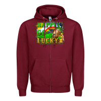 Burgundy Happy Go Lucky Goat Zipper Hoodie - RanaPortraitStore