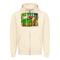 Sandshell Happy Go Lucky Goat Zipper Hoodie - RanaPortraitStore