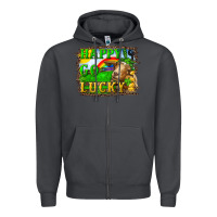 Smoke Happy Go Lucky Goat Zipper Hoodie - RanaPortraitStore