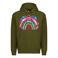 Army Green summer rainbow Premium Hoodie - NancyCooperArtShop