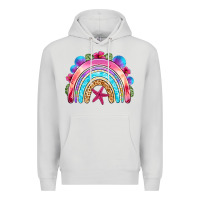 Dove Grey summer rainbow Premium Hoodie - NancyCooperArtShop