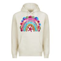 Oatmeal Heather summer rainbow Premium Hoodie - NancyCooperArtShop