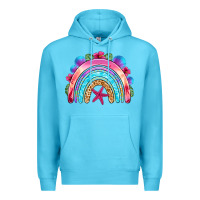 Ocean Blue summer rainbow Premium Hoodie - NancyCooperArtShop