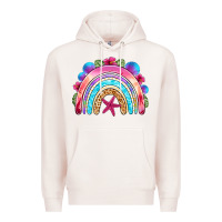 Pale Pink summer rainbow Premium Hoodie - NancyCooperArtShop