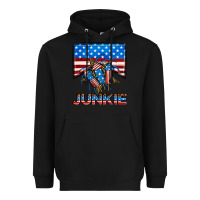 Black American junkie Heavyweight Hoodie - Neo Western