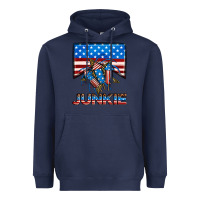 Navy American junkie Heavyweight Hoodie - Neo Western