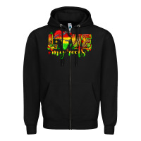 Black love my roots juneteenth Zipper Hoodie - texasbilliewilder
