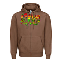 Chestnut love my roots juneteenth Zipper Hoodie - texasbilliewilder