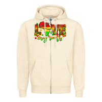 Sandshell love my roots juneteenth Zipper Hoodie - texasbilliewilder