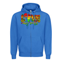 True Royal love my roots juneteenth Zipper Hoodie - texasbilliewilder