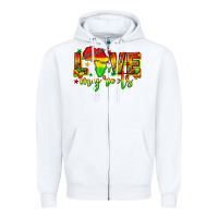 White love my roots juneteenth Zipper Hoodie - texasbilliewilder