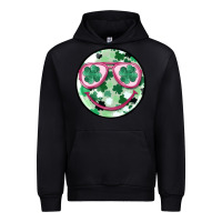 Black st patrick's smiley Urban Hoodie - MaliasSmallBusiness