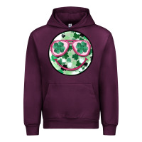 Mauve Wine st patrick's smiley Urban Hoodie - MaliasSmallBusiness