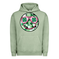 Pigment Oil Green st patrick's smiley Urban Hoodie - MaliasSmallBusiness