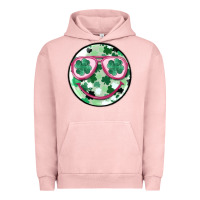 Pigment Salmon st patrick's smiley Urban Hoodie - MaliasSmallBusiness
