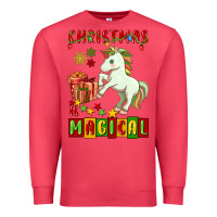 Cardinal christmas magical unicorn Premium Sweatshirt - FaDigitalArtStudio
