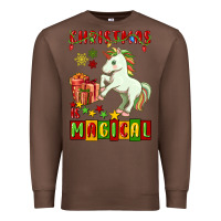 Chestnut christmas magical unicorn Premium Sweatshirt - FaDigitalArtStudio