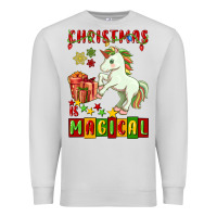 Dove Grey christmas magical unicorn Premium Sweatshirt - FaDigitalArtStudio