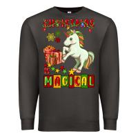 Smoke christmas magical unicorn Premium Sweatshirt - FaDigitalArtStudio