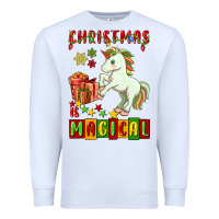White christmas magical unicorn Premium Sweatshirt - FaDigitalArtStudio