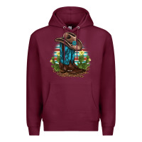 Western Boots And Hat Cactus Leopard Serape Pattern Premium Hoodie | Teevron