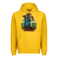Lemon western boots and hat cactus leopard serape pattern Premium Hoodie - BarkalooDesign