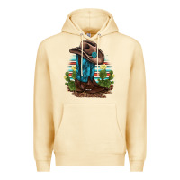 Pina Colada western boots and hat cactus leopard serape pattern Premium Hoodie - BarkalooDesign