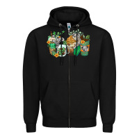 Black koala coffee cups Zipper Hoodie - Zillion Design Studio