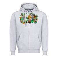 Heather Grey koala coffee cups Zipper Hoodie - Zillion Design Studio