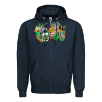 Navy koala coffee cups Zipper Hoodie - Zillion Design Studio