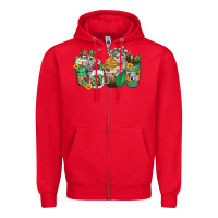 Red koala coffee cups Zipper Hoodie - Zillion Design Studio