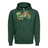 Sports Green koala coffee cups Zipper Hoodie - Zillion Design Studio