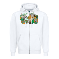 White koala coffee cups Zipper Hoodie - Zillion Design Studio