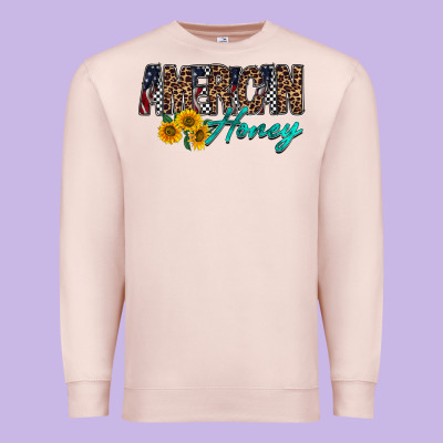 American Honey Premium Sweatshirt Designed By Racoondesign