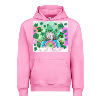 Fuchsia Pink st patrick's gnome Urban Hoodie - MaliasSmallBusiness