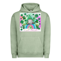 Pigment Oil Green st patrick's gnome Urban Hoodie - MaliasSmallBusiness