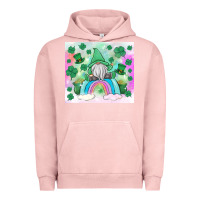 Pigment Salmon st patrick's gnome Urban Hoodie - MaliasSmallBusiness
