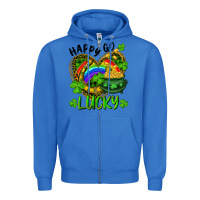 True Royal Happy Go Lucky Pot Of Gold And Rainbow Heart Zipper Hoodie - RanaPortraitStore