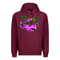 Burgundy summer night Premium Hoodie - NancyCooperArtShop
