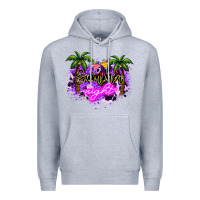 Heather Grey summer night Premium Hoodie - NancyCooperArtShop