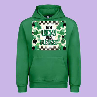 Not Lucky Just Blessed Urban Hoodie Designed By Maliassmallbusiness