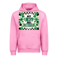 Fuchsia Pink not lucky just blessed Urban Hoodie - MaliasSmallBusiness