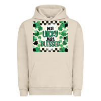 Pigment French Oak not lucky just blessed Urban Hoodie - MaliasSmallBusiness