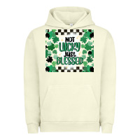 Pigment Pistachio not lucky just blessed Urban Hoodie - MaliasSmallBusiness
