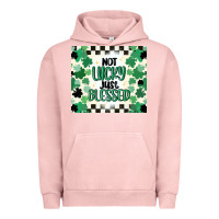Pigment Salmon not lucky just blessed Urban Hoodie - MaliasSmallBusiness