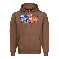 Chestnut hippie coffee cups Zipper Hoodie - Zillion Design Studio